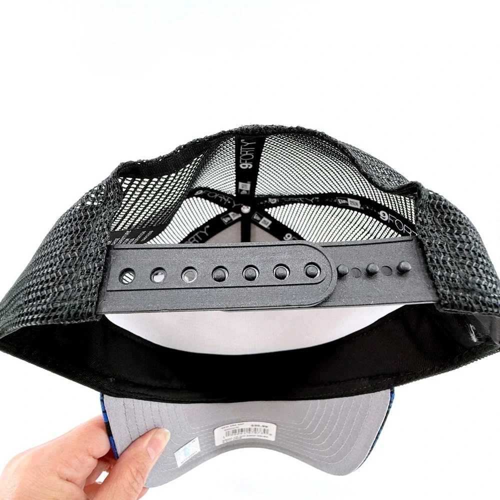 Orlando Magic Hat Cap New Era NBA 9FORTY Trucker Men‎ Adjustable Blue Black NWT